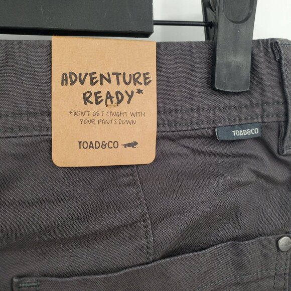 Toad & Co Earthworks Straight Leg Pant Women Size 6 NWT High Waisted Soot - Picture 10 of 16